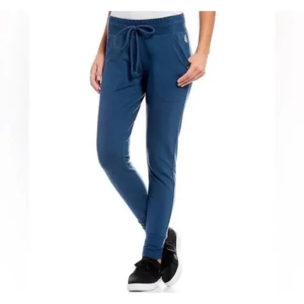 Free People FP Movement Sweatpants Stretch Slim Fit Joggers Blue Size M